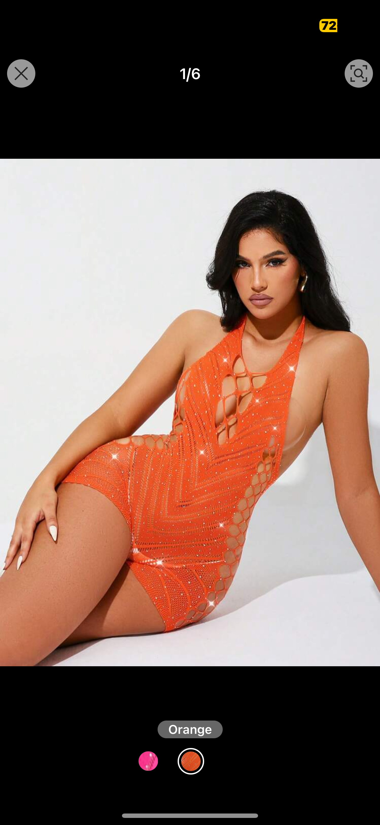 Mesh Rhinestone Romper